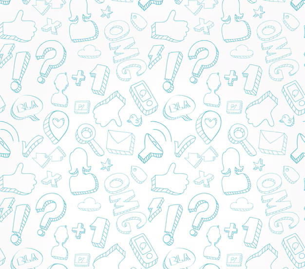 Communication doodles pattern