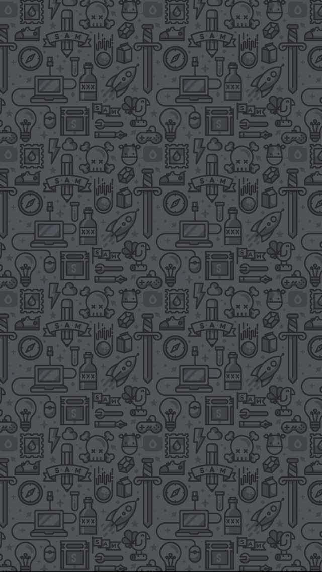 Icons in dark gray