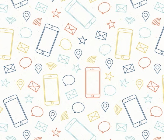 Modern mobile phone with icon